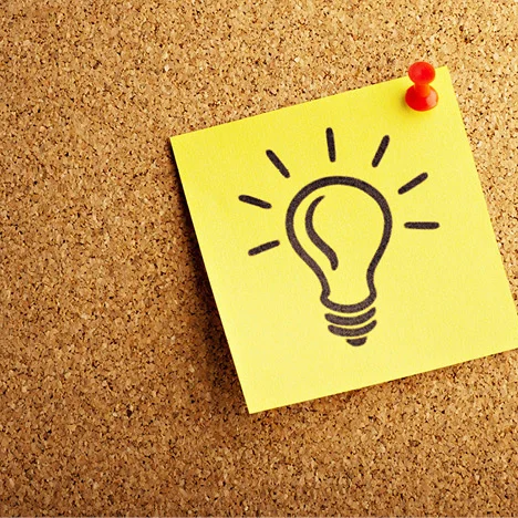 Notepad with light bulb to serve as an idea